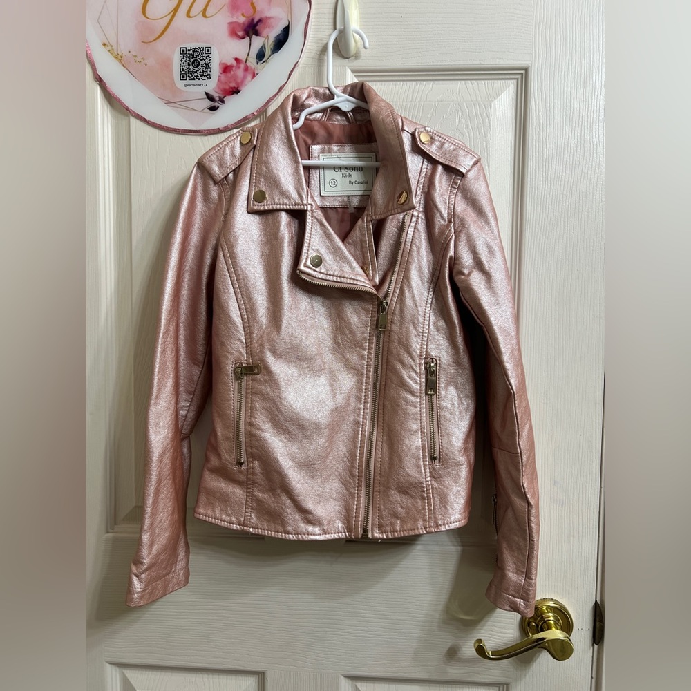 Ci Sono Kids Metallic Pink Jacket